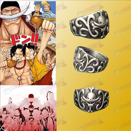 One Piece Accessoires Weiß Huzi Hai Pirates Ring-Karte installiert