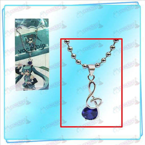 Hatsune Notizen mit lila Diamant-Halskette