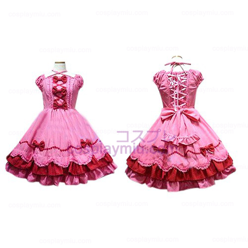 Peach Bow Prinzessin Kleid Lolita Cosplay Kostüme