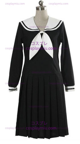 Black Long Sleeves Kleid Schuluniform