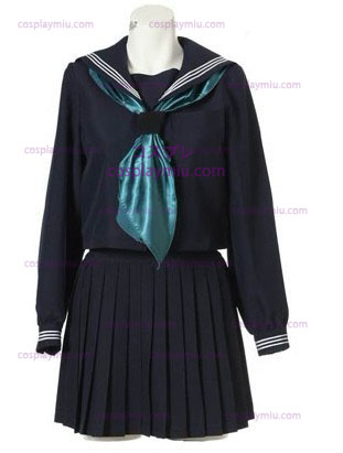 Long Sleeves Sailor Schuluniform Cosplay Kostüme