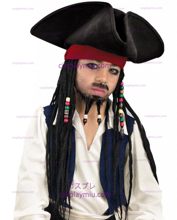 Piraten Hut mit Perlen Braids
