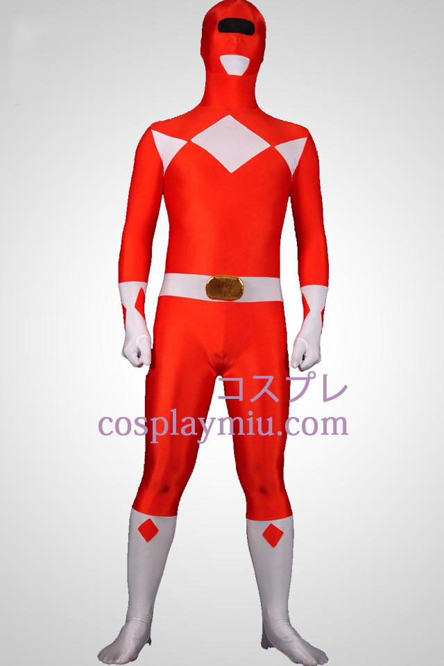 Mighty Red Ranger Lycra Spandex Unisex Zentai-Anzug