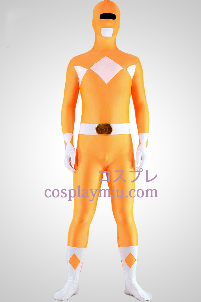 Mighty zentaiin Yellow Ranger Lycra Spandex Zentai Superhelden-Anzug