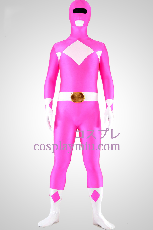Mighty zentaiin Rosa Ranger Lycra Spandex Zentai Superhelden-Anzug