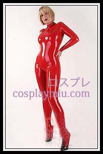 2012 neue reizvolle Red Female Latex Cosplay Kostüm