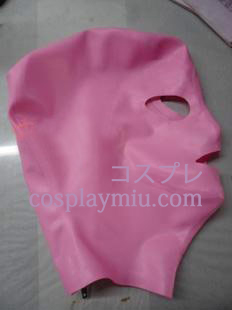 Klassisches rosa Latexmaske mit offenen Augen und Mund