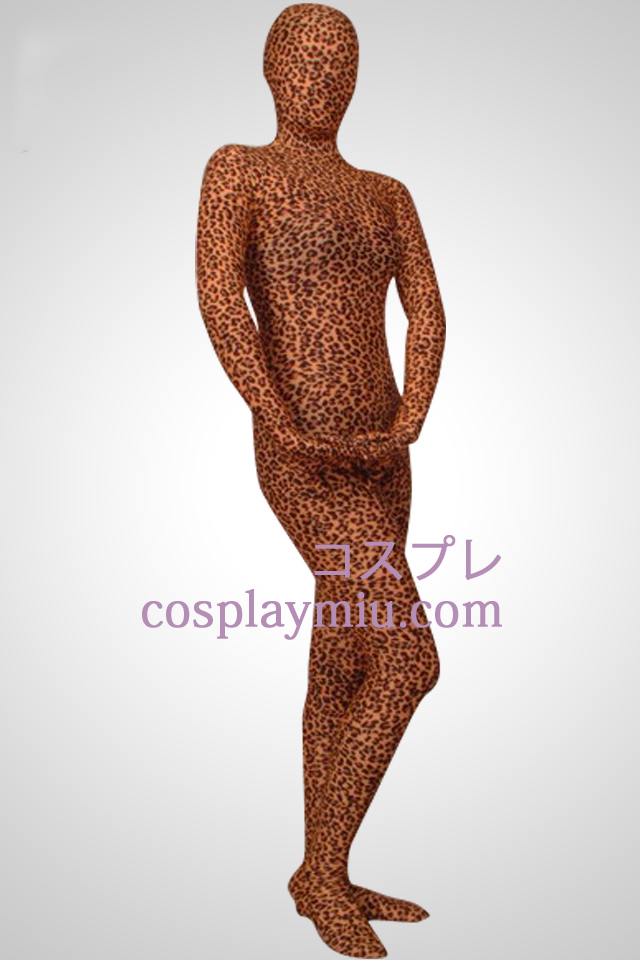 Leopard-Haut-Typisierte Lycra Spandex Zentai-Anzug