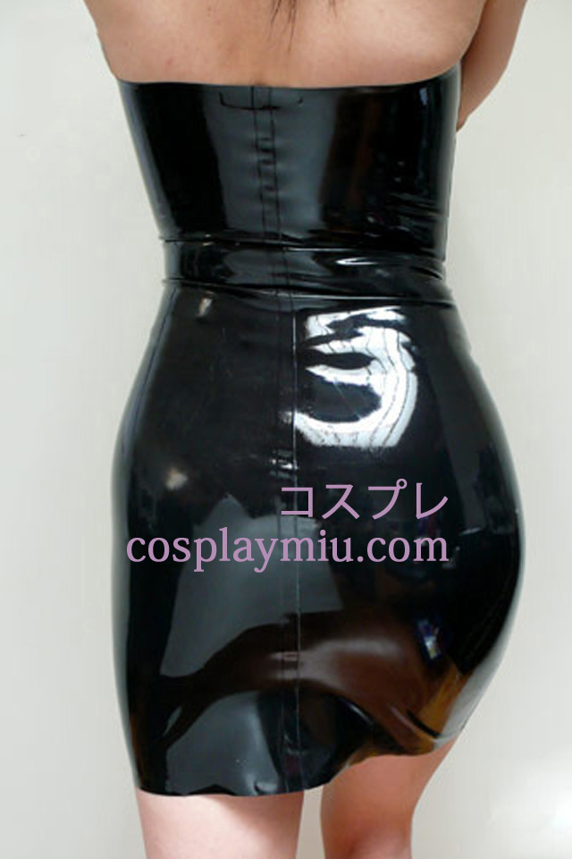 Black Halter Sexy Latex Kleid