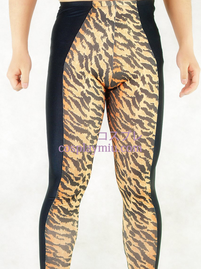 Tiger Skin And Black Style Lycra Spandex Herrenhosen