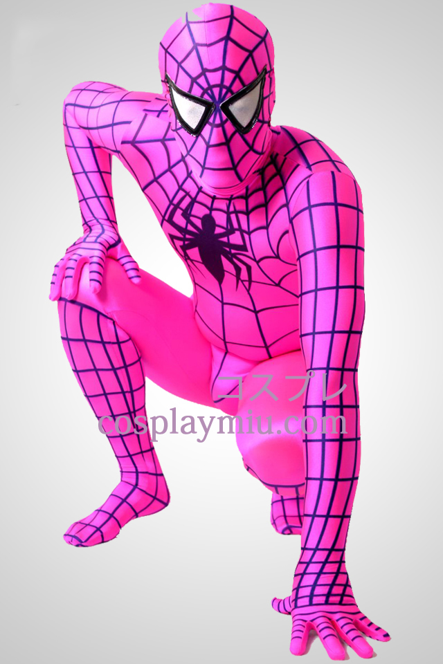 Plum Lycra Spandex Spiderman Zentai-Anzug
