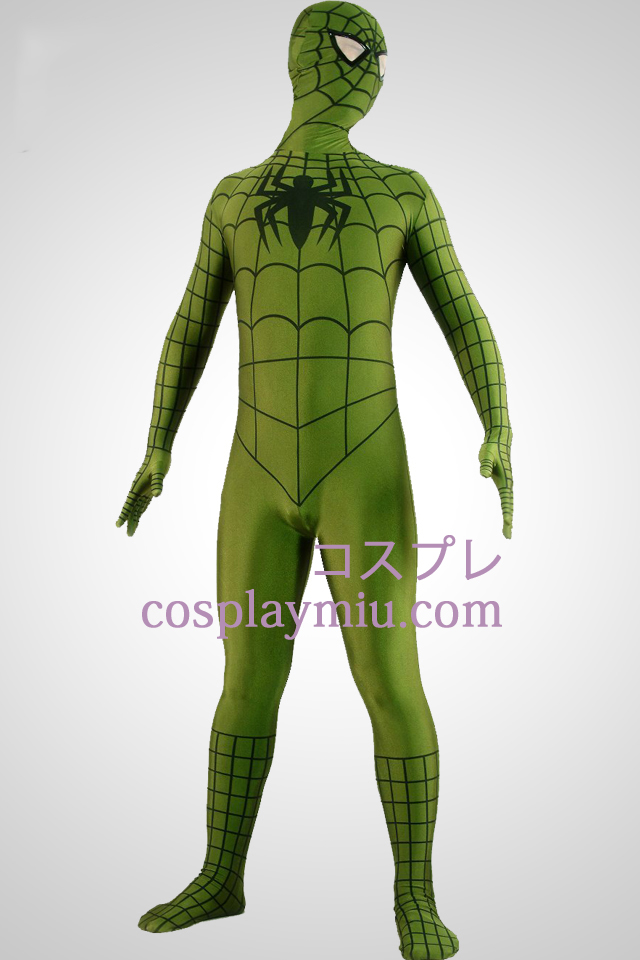 Army Green Superheld Spiderman Zentai-Anzug