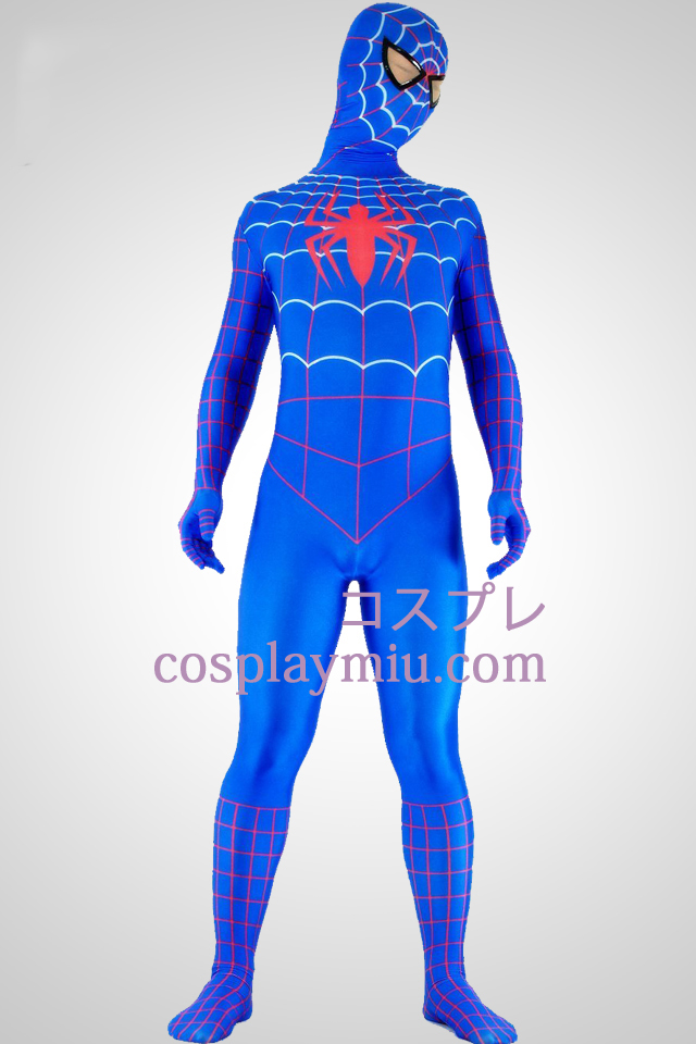 Rot und Blau Lycra Spandex Spiderman Superheld Zentai Anzug