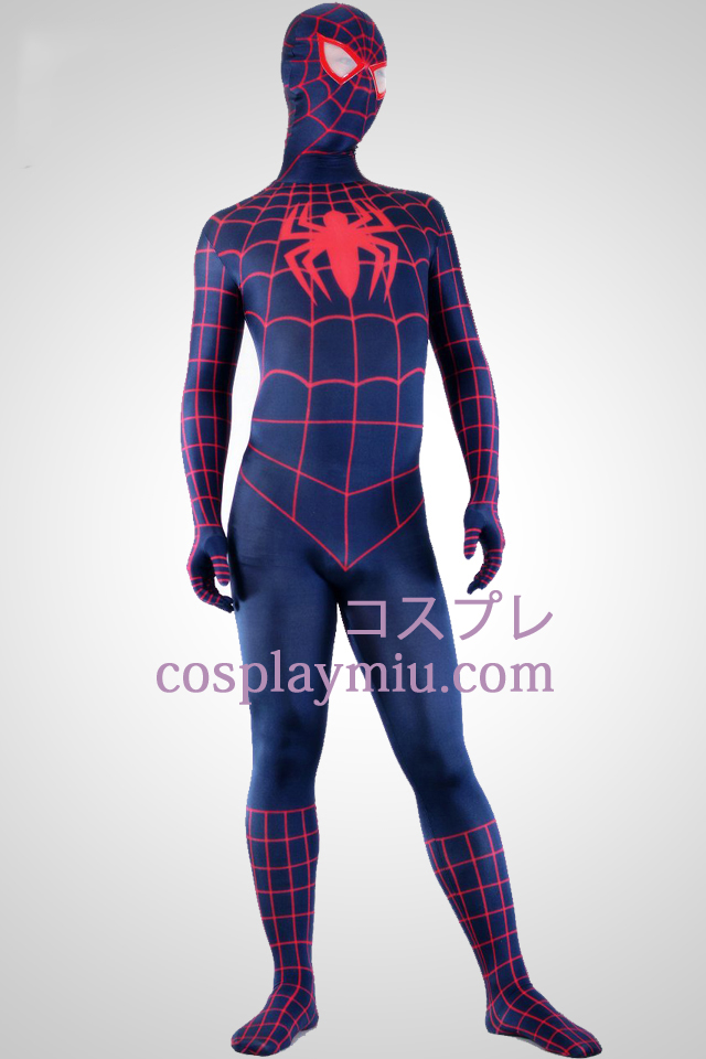 Deep Blue And Red Lycra Spandex Spiderman Superheld Zentai Anzug