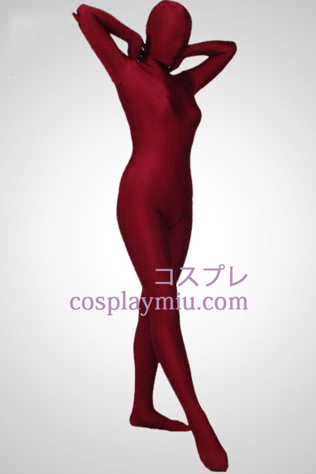 Dark Red Full Body Lycra Spandex Zentai-Anzug