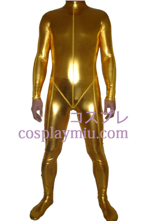 Gold-Metallic Look Zentai Anzug