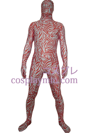Rot Weiß Zentai Digitale Zentai-Anzug