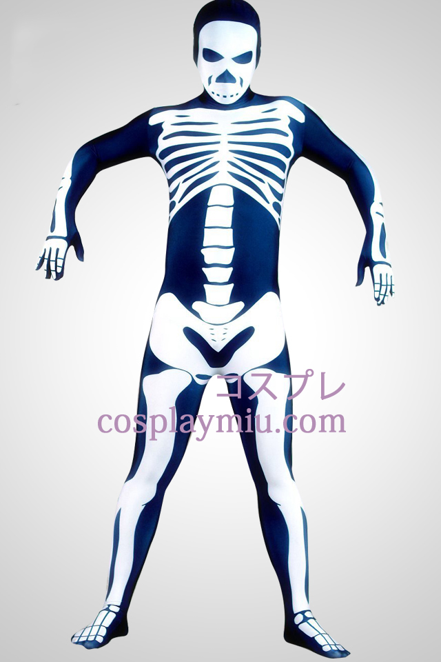 Skeleton Mann Lycra Superheld Zentai-Anzug