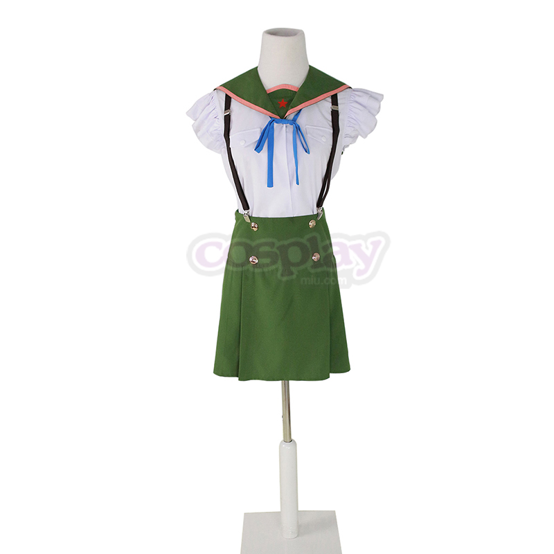 School-Live! Ebisuzawa Kurumi 1 Grün Sailor Cosplay Kostüme Germany