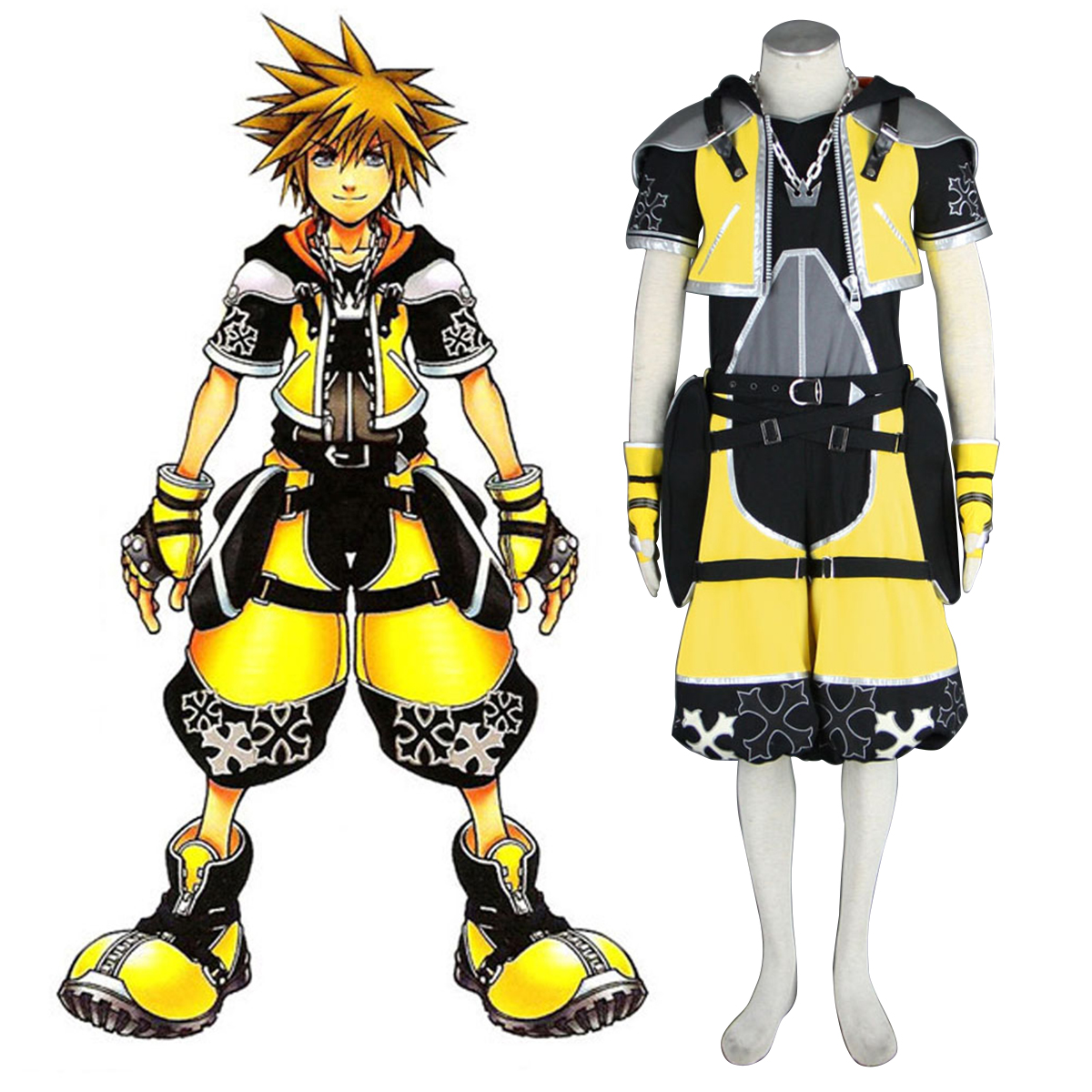 Kingdom Hearts Sora 3 Gelb Cosplay Kostüme Germany