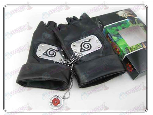 Naruto kakashi Handschuhe + schreiben runden Augen Halskette (dreiteilige)