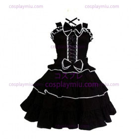 Maßgeschneiderte Black Gothic Lolita Cosplay Kostüme