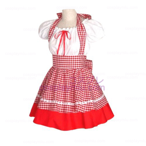 Cute Red Plaid Maid Cosplay Lolita Cosplay Kostüme
