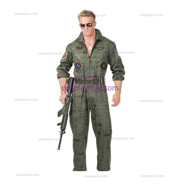 Top Gun Air Force Army Flight Suit Halloween Kostüme