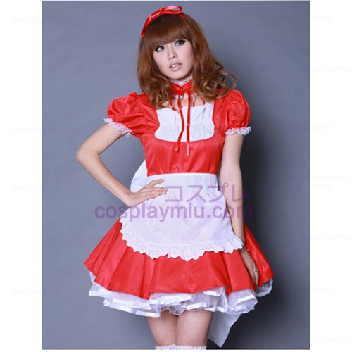 Red bowknot Lolita Maid Outfit / Cosplay Maid Kostümes