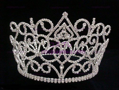 Silver-Tone Strass Crown-CT010