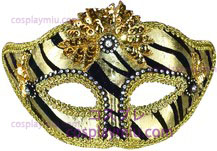 Venezianische Maske Striped Gold-