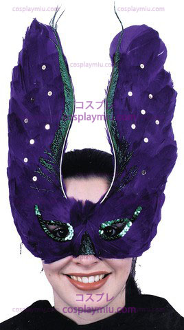 Mask Feather Purpl mit Pailletten