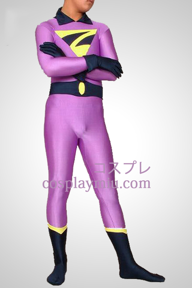 Light Purple Superman Lycra Spandex-Superheld Catsuit