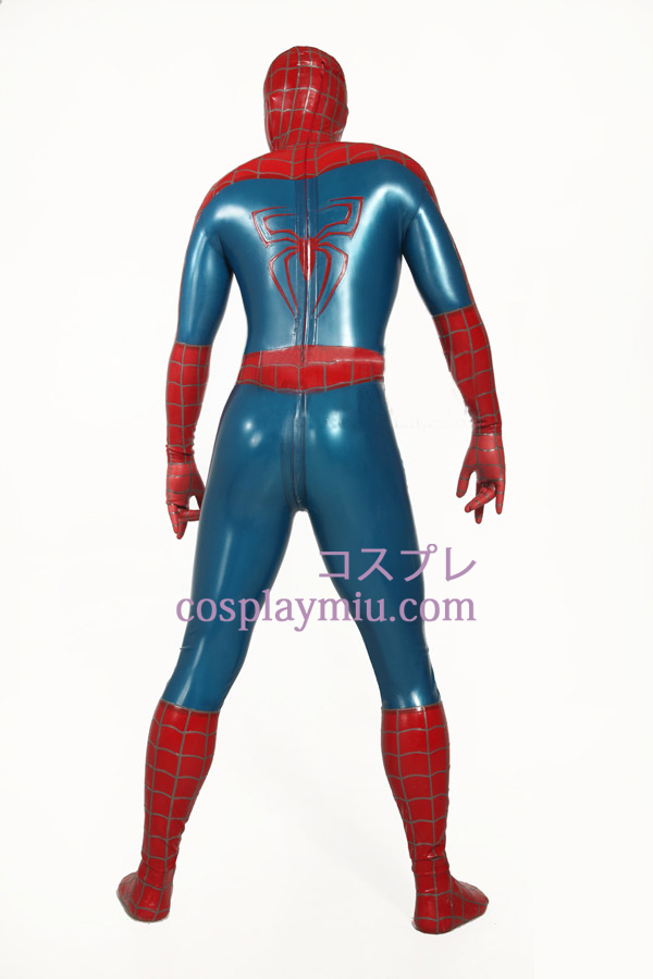 Rote Und Blaue Gestreifte Spiderman Superheld Zentai Anzug 745 00