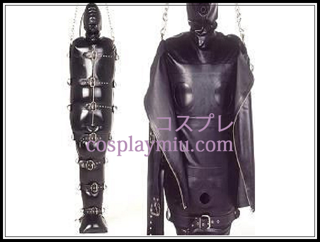Shiny Black Full Body Dachte Aufblasbare Latex-Kostüm