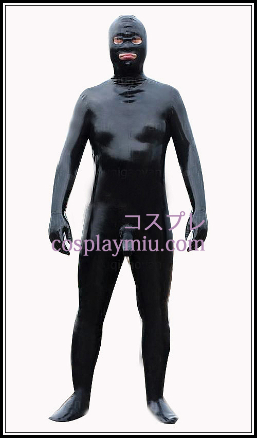 Shiny Black Male Full Body Latex-Kostüm