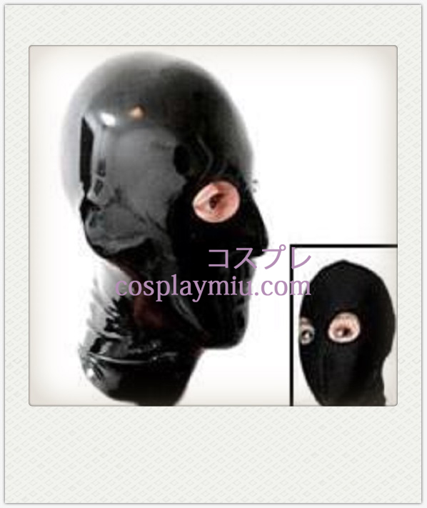Shiny Black Cosplay Unisex Latex Maske