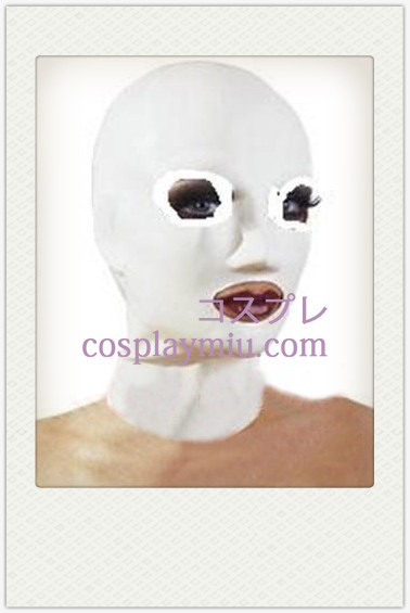 Pure White Female Latex Maske mit offenen Augen und Mund
