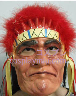Classic Red Indian Latex Maske